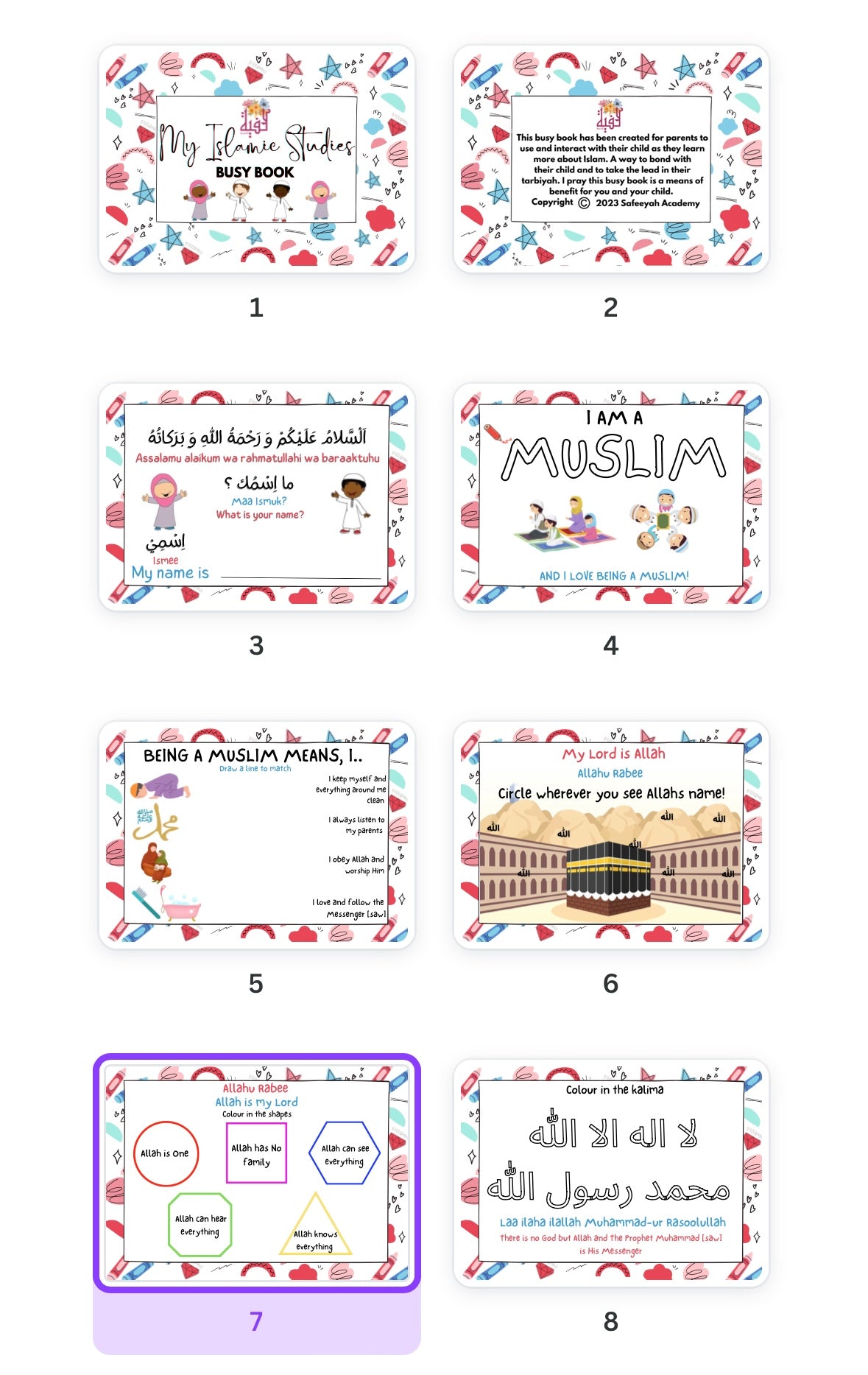 PDF FILE/DIGITAL DOWNLOAD My Islamic Studies Busy Book (Younger)